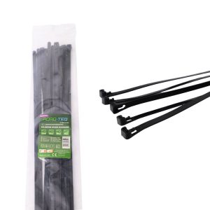 Nylonowe opaski zaciskowe wielokrotnego użytku ROAD-TEQ w:7,4x500mm 20szt. czarne